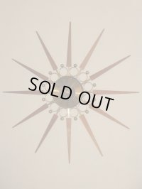 サイズ超特大!! ヴィンテージ アンティーク ウォールクロック 壁掛け時計 サンバースト モダン ミッドセンチュリー 1950's ELGIN製 USA