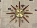 画像2: Sears シアーズ ビンテージ アンティーク サンバーストウォールクロック ウッド 壁掛け時計 1960's-70's (2)