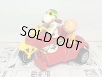 ビンテージ スヌーピー フライングエース チャーリーブラウン AVIVA 1980’s Gyro Cycle  サイドカー vintage USA SNOOPY