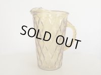 激レア!! 希少 アンカーホッキング ジェムストーン 70oz グラスピッチャー アイスリップピッチャー ハニーゴールド アンバー GEMSTONE ANCHOR HOCKING