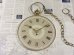 画像2: 1940's-50's ヴィンテージ 懐中時計型 ポケットウォッチ型 壁掛け時計 ミッドセンチュリー USA アンティーク  (2)