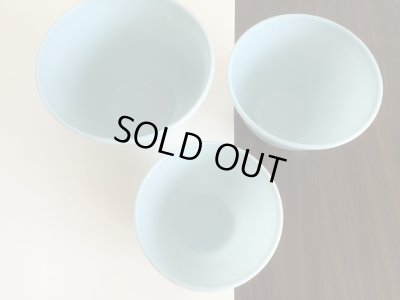 画像4: ファイヤーキング ターコイズブルー スプラッシュプルーフ ボウルセット Fire-king 1956年〜1958年