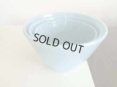 画像3: ファイヤーキング ターコイズブルー スプラッシュプルーフ ボウルセット Fire-king 1956年〜1958年