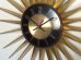 画像4: サイズ大!! ビンテージ 1950's ELGIN製 USA サンバーストクロック ウォールクロック 壁掛け時計 サンバースト モダン ミッドセンチュリー アンティーク