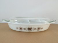 オールドパイレックス タウン＆カントリー ディバイデッドディッシュ キャセロール 蓋つき OLD PYREX