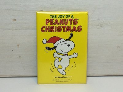 画像1: スヌーピー SNOOPY ビンテージ 缶バッジ クリスマス christmas X'mas 缶バッチ USA vintage