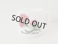 ミルクガラス 季節の花 マグ 1月の花 カーネーション Carnation フラワー January