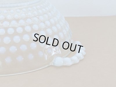 画像9: ファイヤーキング アンカーホッキング  ムーンストーン ホブネイル キャンディジャー＆カバー Fire-king 1940's