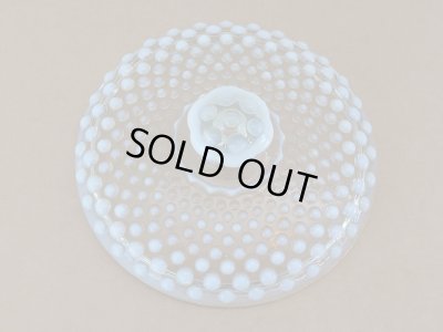 画像7: ファイヤーキング アンカーホッキング  ムーンストーン ホブネイル キャンディジャー＆カバー Fire-king 1940's