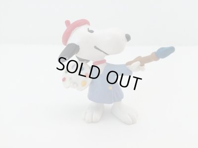 画像1: USA Determined社製 スヌーピー ヴィンテージ PVC フィギュア 画家 絵描き PEANUTS SNOOPY