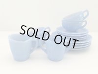 JEANNETTE ジャネット デルファイトブルー チャイルドTea Set 14P フルセット チェリーブロッサム  1930's 1940's