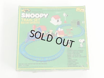 画像1: ビンテージ スヌーピー AVIVA社製 SNOOPY TRAIN SET 箱付き 1970's