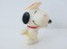 画像1: スヌーピー テニス ヴィンテージ スクイーズトイ TOY SNOOPY PEANUTS USA (1)