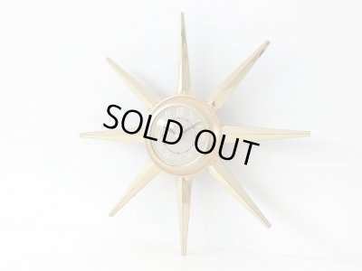 画像3: ヴィンテージ 1950's 1960's UNITED社製 サンバーストクロック ミッドセンチュリー 壁掛け時計 アンティーク