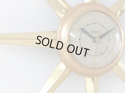 画像5: ヴィンテージ 1950's 1960's UNITED社製 サンバーストクロック ミッドセンチュリー 壁掛け時計 アンティーク