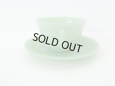 画像4: ファイヤーキング ジェダイ ジェーンレイ カップ&ソーサー 初期型 ソーサー模様あり Fire-King JANE-RAY C&S