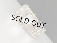 ファッションウォッチ 腕時計 ゴールド×シルバー ラインストーン バングル ブレスレットウォッチ  ヴィンテージ