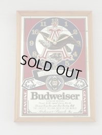 Budweiser バドワイザー ビンテージ ミラー クロック サイン ノベルティ 壁掛け時計 アンティーク