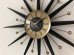 画像9: サイズ大!! ビンテージ 1950's WELBY製 サンバースト クロック ウォールクロック 壁掛け時計 ミッドセンチュリー アンティーク 