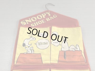 画像2: スヌーピー ヴィンテージ SHOE BAG 1970's 1980's 壁掛け飾り SNOOPY PEANUTS