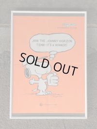 1970's ヴィンテージ スヌーピー ポスター Johnny horizon SNOOPY poster PEANUTS USA