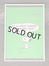 1970's ヴィンテージ スヌーピー ポスター Johnny horizon SNOOPY poster PEANUTS USA