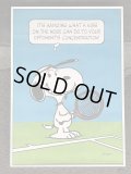 1970's スヌーピー Hallmark ヴィンテージ ポスター テニス MADE IN USA SNOOPY poster PEANUTS