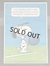 1970's スヌーピー Hallmark ヴィンテージ ポスター テニス MADE IN USA SNOOPY poster PEANUTS