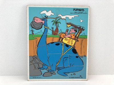 画像1: 1980's PLAYSKOOL 木製 パズル ビンテージ フリントストーン ハンナバーベラ vintage USA 