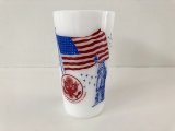 フェデラル ミルクガラス タンブラー アメリカ USA 自由の女神 星条旗 ヴィンテージ vintage federal ビンテージ