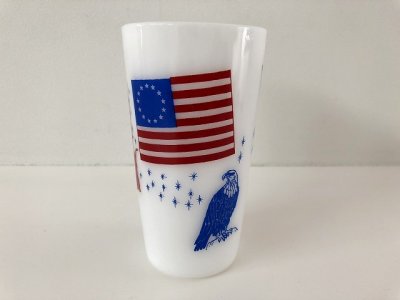 画像2: フェデラル ミルクガラス タンブラー アメリカ USA 自由の女神 星条旗 ヴィンテージ vintage federal ビンテージ