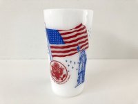 フェデラル ミルクガラス タンブラー アメリカ USA 自由の女神 星条旗 ヴィンテージ vintage federal ビンテージ