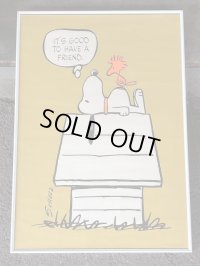 1970's スヌーピー ウッドストック Springbok Editions ヴィンテージ ポスター ドッグハウス USA SNOOPY poster PEANUTS