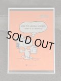 1970's ヴィンテージ スヌーピー ポスター Johnny horizon SNOOPY poster PEANUTS USA
