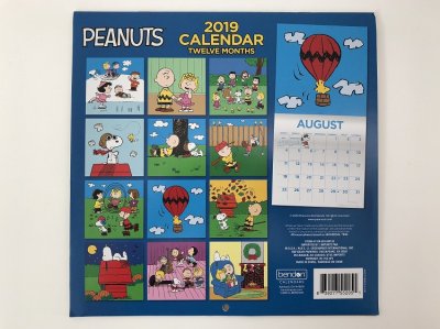 画像2: 2019年 PEANUTS SNOOPY カレンダー USA アメリカ 並行輸入品 スヌーピー チャーリーブラウン