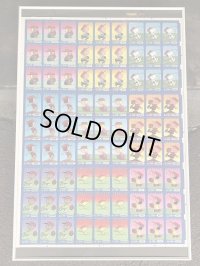 1990s Ziploc スヌーピー ベースボール 野球 カード アンカット トレーディングカード シート ポスター ヴィンテージ USA SNOOPY poster PEANUTS