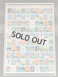1992年 スヌーピー ヴィンテージ ポスター アンカット トレーディングカード シート USA SNOOPY poster PEANUTS