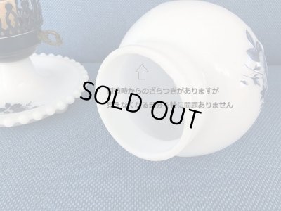 画像10: ヴィンテージ ミルクガラス ランプ ライト フラワー お花 USA ビンテージ