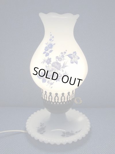 画像12: ヴィンテージ ミルクガラス ランプ ライト フラワー お花 USA ビンテージ