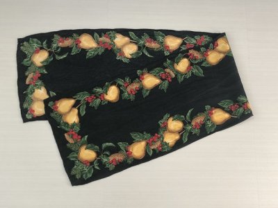 画像1: クリスマス柄 スカーフ 長方形 USA vintage ヴィンテージ