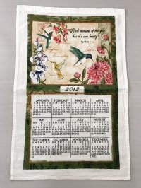 2012年 キッチン ティータオル カレンダー vintage USA ヨーロッパ オールド ヴィンテージ