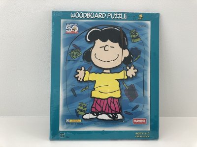 画像1: デッドストック 未開封 PEANUTS 50周年 ルーシー ウッドボード パズル PLAYSKOOL HASBRO ヴィンテージ スヌーピー vintage USA SNOOPY