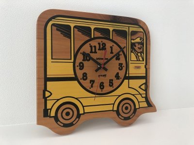画像2: ヴィンテージ バスデザイン WOOD 木製 ウォールクロック 壁掛け時計 USA vintage 