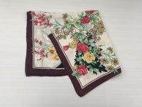 スカーフ 正方形 フラワー バード USA vintage ヴィンテージ