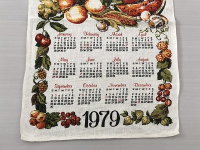 画像3: 1979年 キッチン ティータオル カレンダー vintage USA ヨーロッパ オールド ヴィンテージ