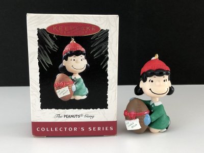 画像1: ルーシー LUCY HALLMARK オーナメント 箱入り KEEPSAKE スヌーピー PEANUTS SNOOPY ヴィンテージ