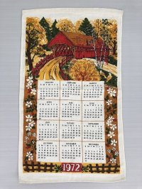 1972年 キッチン ティータオル カレンダー vintage USA ヨーロッパ オールド ヴィンテージ