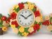画像3: SYROCO社製 フラワー お花 デザイン 時計＆壁掛け飾りセット ヴィンテージ ウォールクロック 壁掛け時計 ウォールデコ USA 1960's 1970's vintage アンティーク 