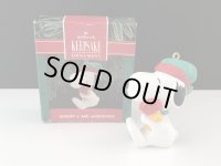 40周年 1990年 スヌーピー ウッドストック HALLMARK オーナメント クリスマス サンタ 箱入り KEEPSAKE PEANUTS SNOOPY ヴィンテージ