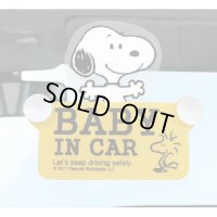 [新品雑貨] スヌーピー セーフティ サイン BABY IN CAR SNOOPY 